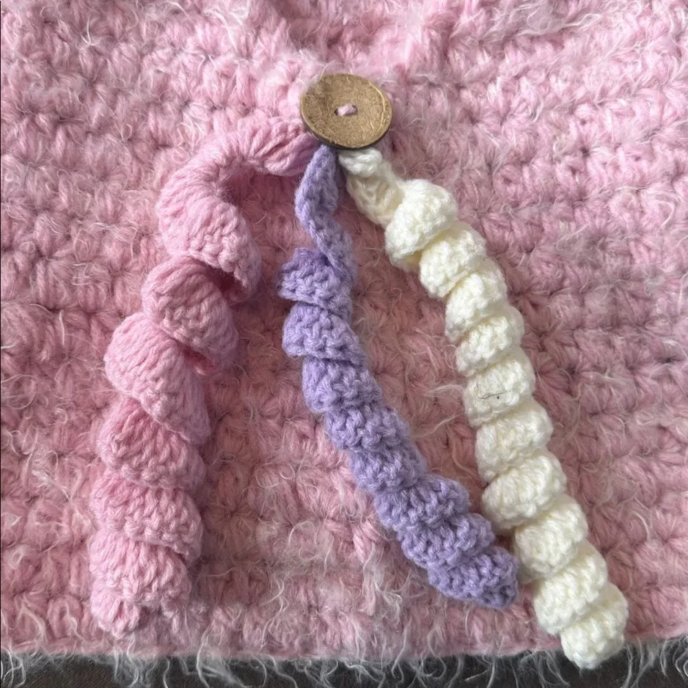 Daisy Baby Kids Cute Pink Bear Cowl Hat Beanie One Size NEW